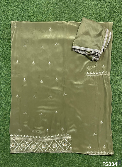 FS834 | Mehandi |  Crepe | Suit | Party Wear | Wedding | Ring Ceremony | Festival | Bridal|