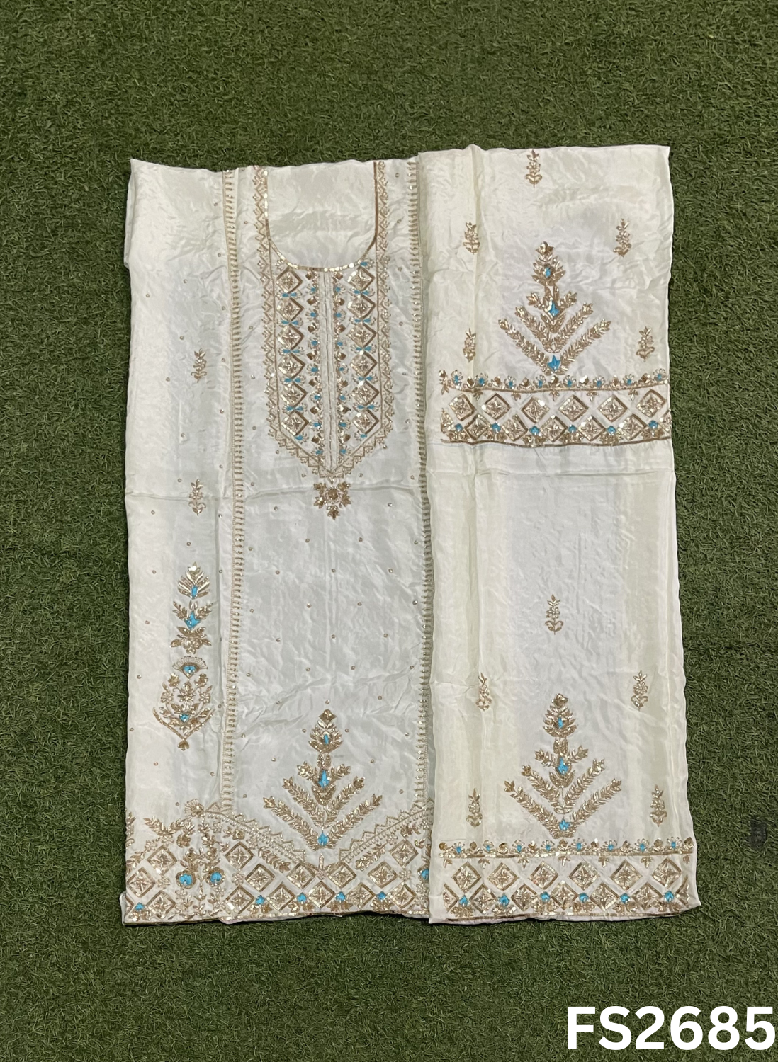 FS2685 | Crepe Suit | Hand-Work | Party Wear | Wedding | Ring Ceremony | Festival |