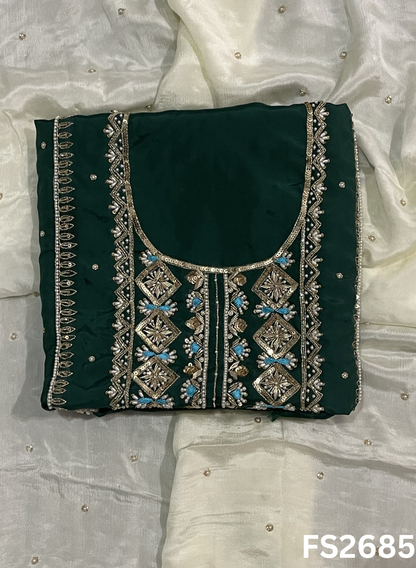 FS2685 | Crepe Suit | Hand-Work | Party Wear | Wedding | Ring Ceremony | Festival |