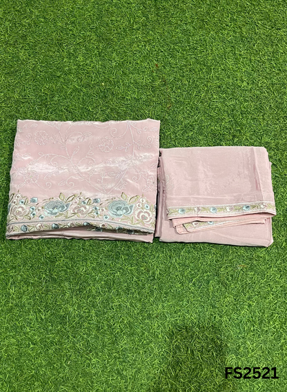 FS2521 | Pista | Crepe Suit | Wedding | Party Wear | Ring Ceremony | Festival Suit | Allover suit