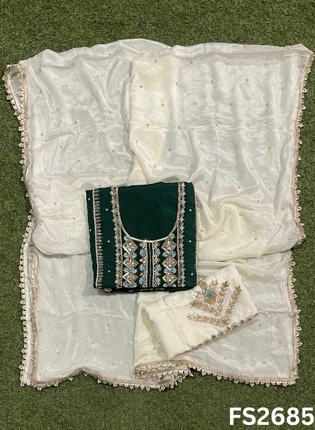 FS2685 | Crepe Suit | Hand-Work | Party Wear | Wedding | Ring Ceremony | Festival |