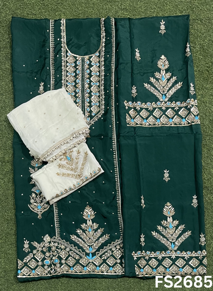 FS2685 | Crepe Suit | Hand-Work | Party Wear | Wedding | Ring Ceremony | Festival |
