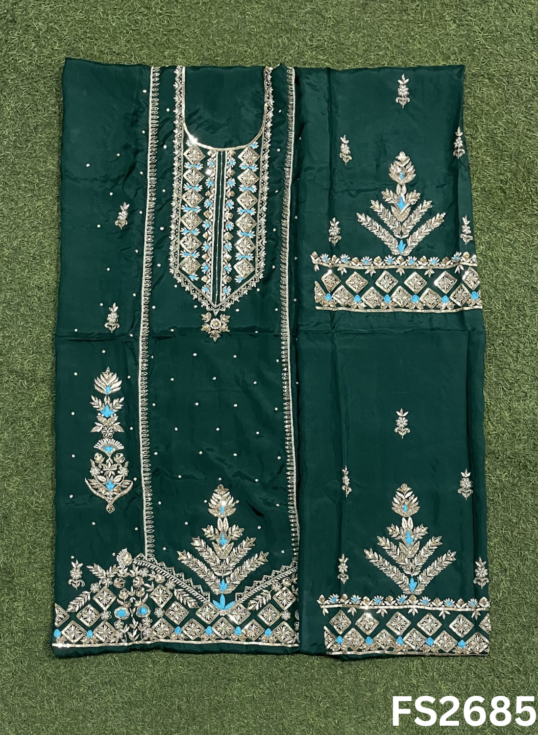 FS2685 | Crepe Suit | Hand-Work | Party Wear | Wedding | Ring Ceremony | Festival |