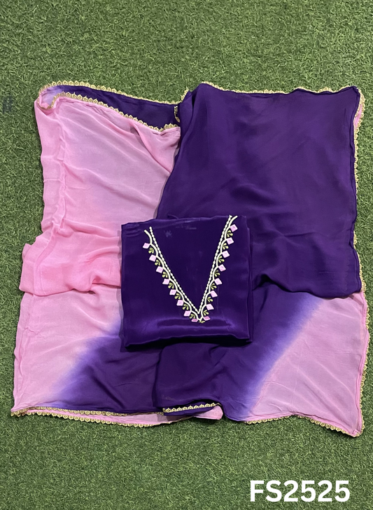 FS2525 |Crepe  | Party Wear | Wedding | Jaggo | Ring Ceremony | Festival  |