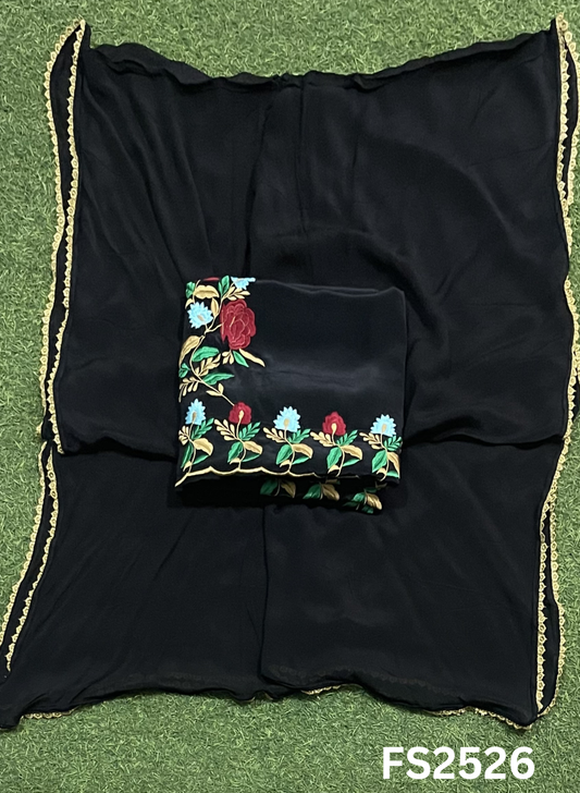 FS2526 | Crepe | Party Wear | Wedding | Jaggo | Ring Ceremony | Festival  |