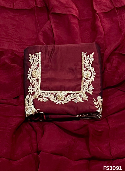 FS3091 | | Cross Silk | Party Wear | Wedding | Jaggo | Ring Ceremony | Festival