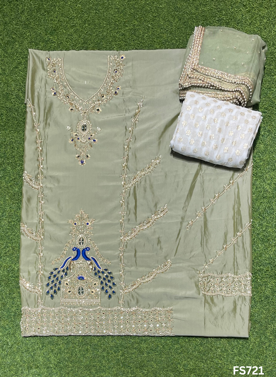 FS721 | Pista | Cross Silk | Party Wear | Wedding | Jaggo | Ring Ceremony | Festival