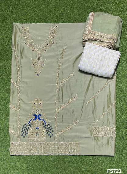 FS721 | Pista | Cross Silk | Party Wear | Wedding | Jaggo | Ring Ceremony | Festival