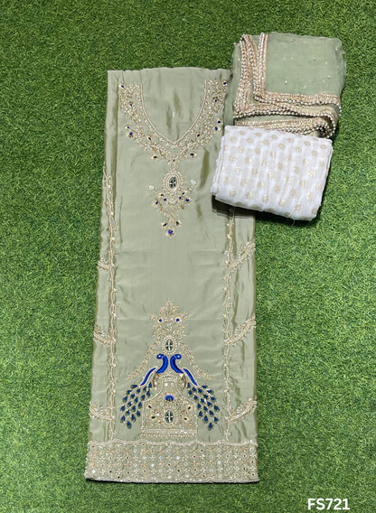 FS721 | Pista | Cross Silk | Party Wear | Wedding | Jaggo | Ring Ceremony | Festival