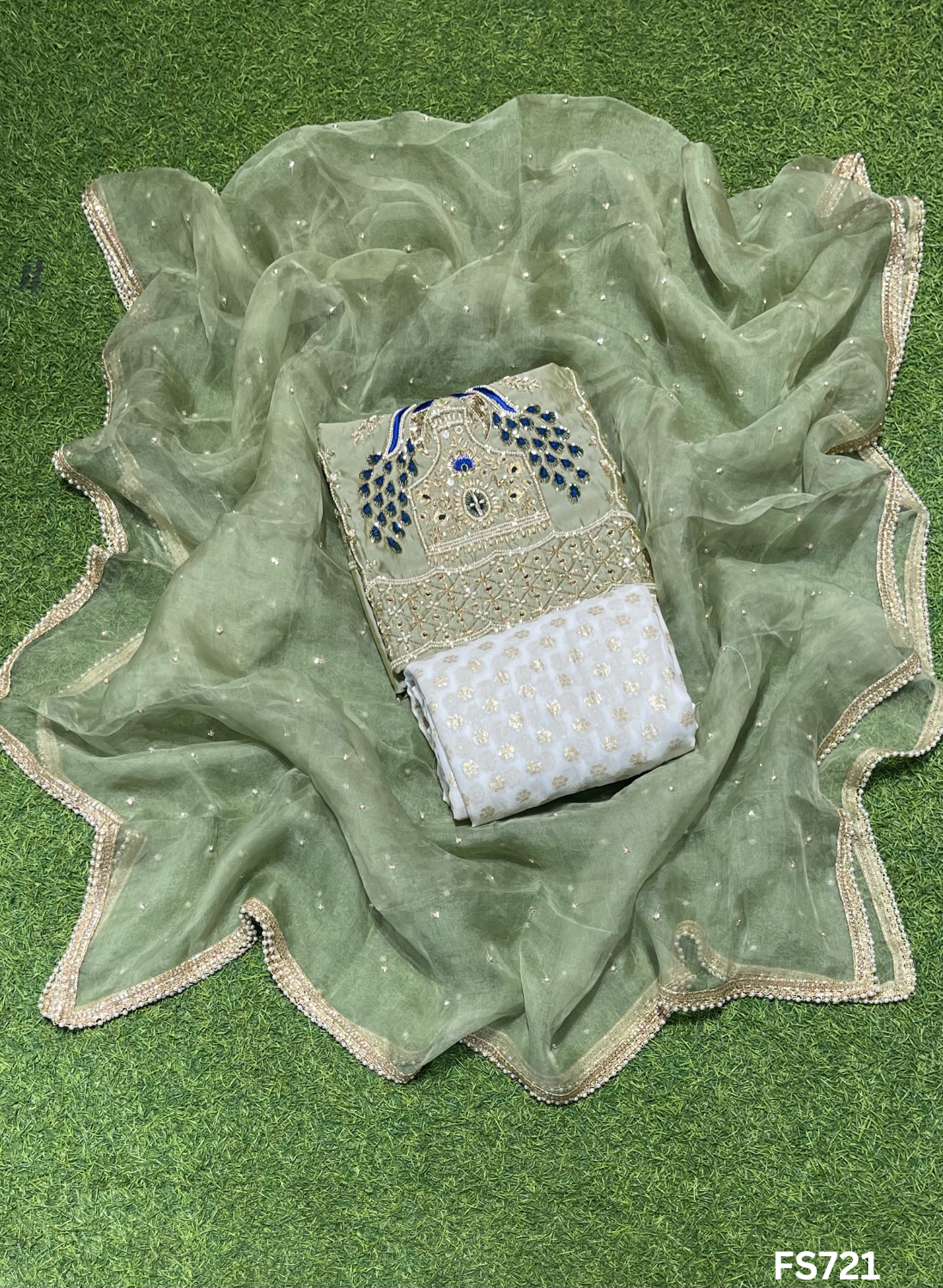 FS721 | Pista | Cross Silk | Party Wear | Wedding | Jaggo | Ring Ceremony | Festival