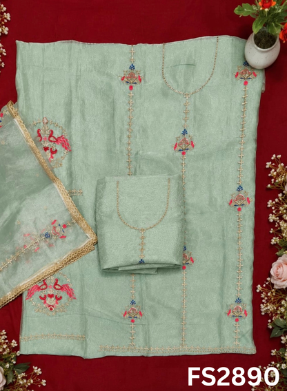 FS2890 | Crush Shimmer Suit | Party Wear | Wedding | Jaggo | Ring Ceremony | Festival