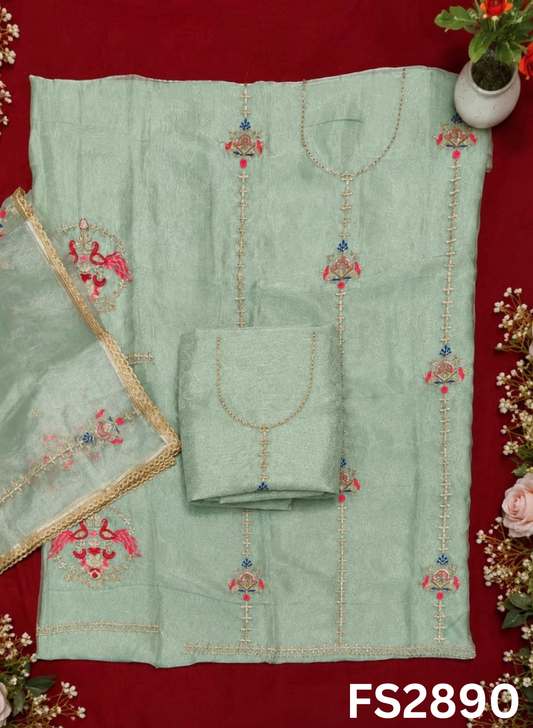 FS2890 | Crush Shimmer Suit | Party Wear | Wedding | Jaggo | Ring Ceremony | Festival