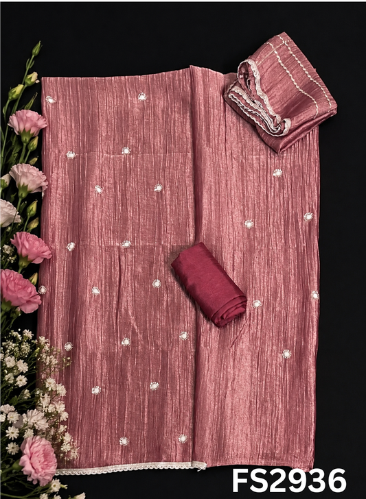 FS2936 | Crush Shimmer Suit | Party Wear | Wedding | Jaggo | Ring Ceremony | Festival