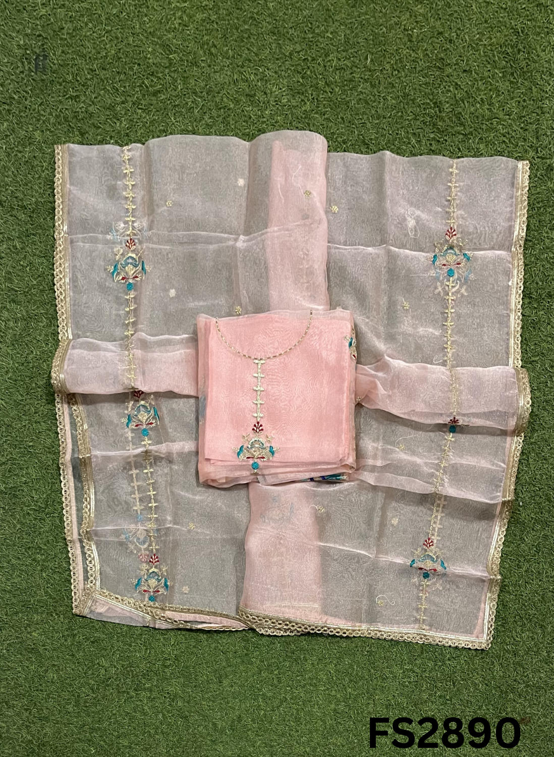 FS2890 | Crush Shimmer Suit | Party Wear | Wedding | Jaggo | Ring Ceremony | Festival