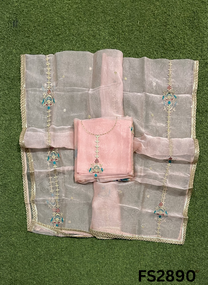 FS2890 | Crush Shimmer Suit | Party Wear | Wedding | Jaggo | Ring Ceremony | Festival