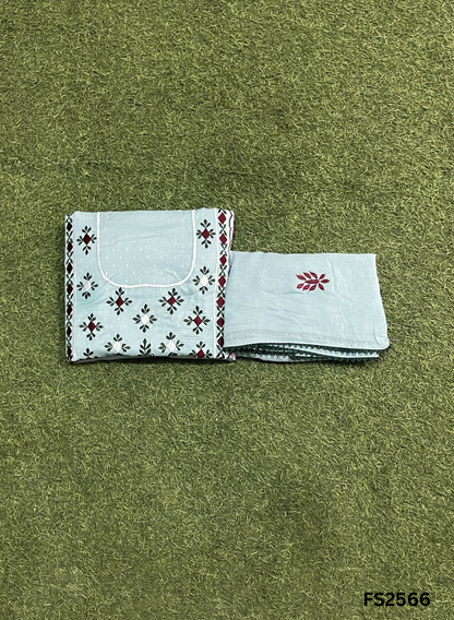 FS2566 | Light Yellow  | Muslin | Suit | Casual wear | Summer Suits | Regular wear