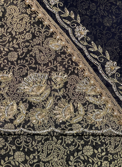 Dark Blue Banarsi Silk Suit | Party Wear | Wedding | Ring Ceremony | Festival | Bridal