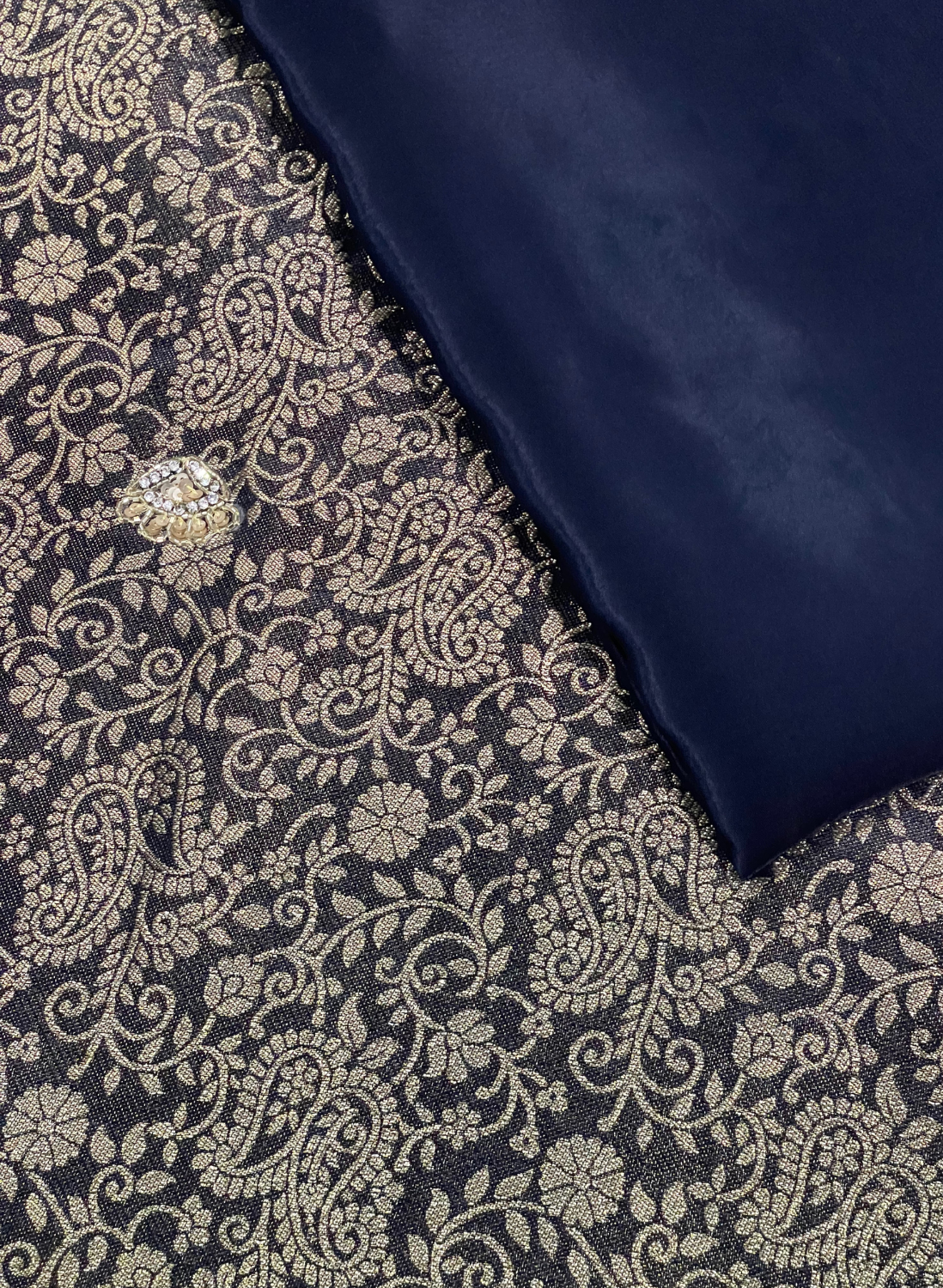 Dark Blue Banarsi Silk Suit | Party Wear | Wedding | Ring Ceremony | Festival | Bridal