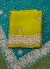 FS107 |Mehandi |  Organza Suit | Party Wear | Wedding | Jaggo | Ring Ceremony | Festival | F9BHFAA