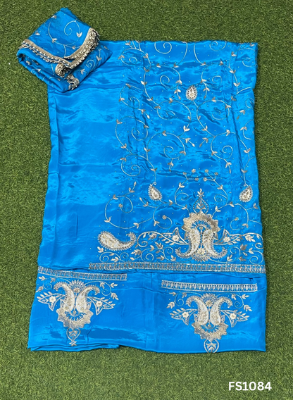 FS1084 | Firozi | Crepe Suit | Wedding | Party Wear | Ring Ceremony | Festival Suit | Allover suit |