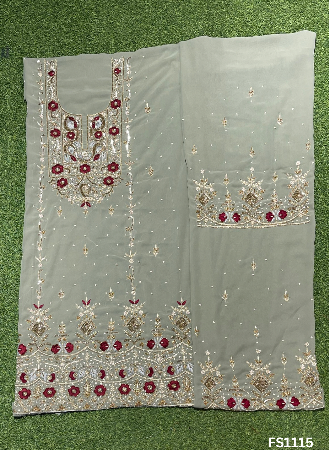FS1115 | Pista | Georgette Suit | Party Wear | Wedding | Sharara Suit | Jaggo | Ring Ceremony | Festival |