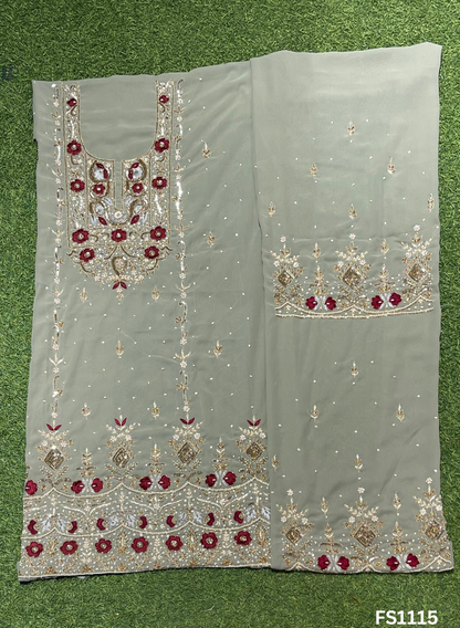 FS1115 | Pista | Georgette Suit | Party Wear | Wedding | Sharara Suit | Jaggo | Ring Ceremony | Festival |