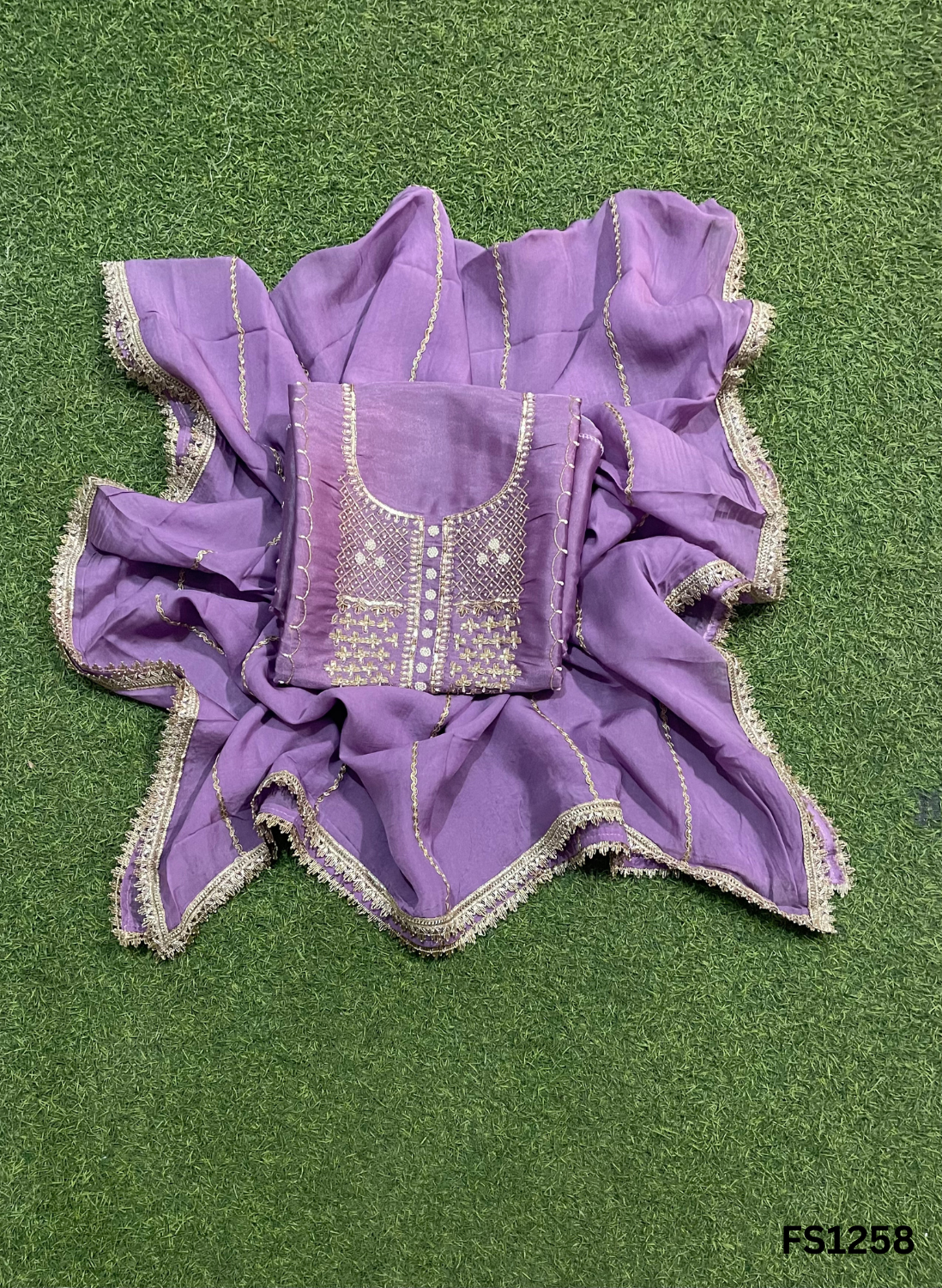 FS1258 | Purple | Shimmer Suit | Party Wear | Wedding | Jaggo | Ring Ceremony | Festival