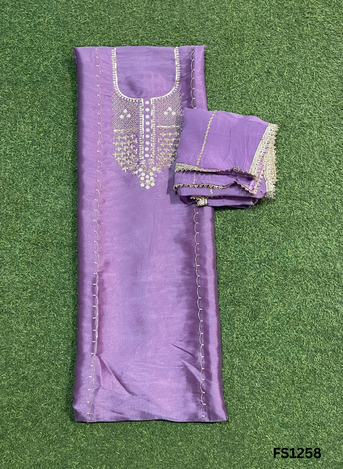 FS1258 | Purple | Shimmer Suit | Party Wear | Wedding | Jaggo | Ring Ceremony | Festival