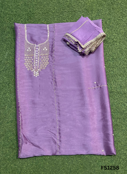 FS1258 | Purple | Shimmer Suit | Party Wear | Wedding | Jaggo | Ring Ceremony | Festival