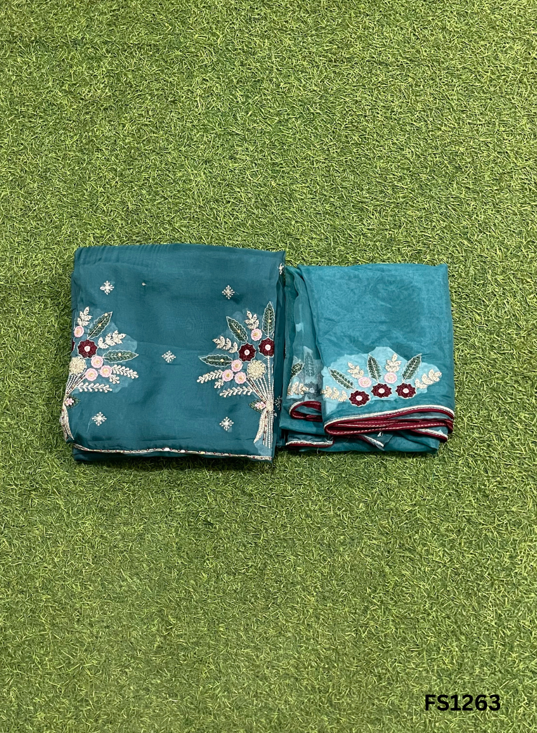 FS1263 | Organza | Suit | Wedding | Party Wear | Ring Ceremony | Festival Suit | Allover suit