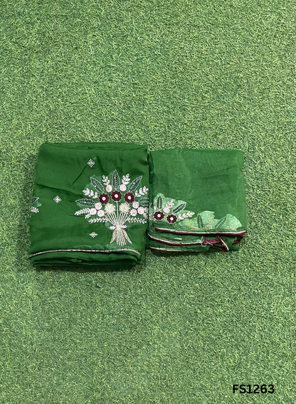 FS1263 | Organza | Suit | Wedding | Party Wear | Ring Ceremony | Festival Suit | Allover suit