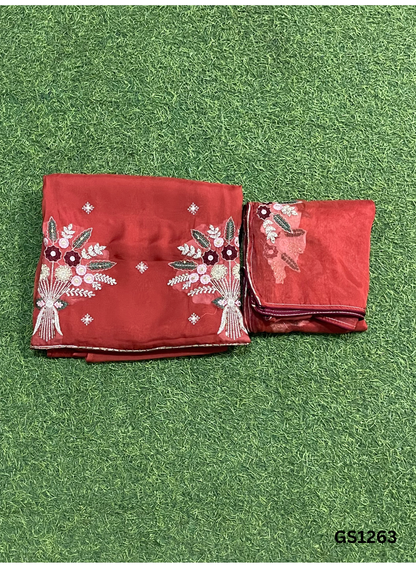 FS1263 | Organza | Suit | Wedding | Party Wear | Ring Ceremony | Festival Suit | Allover suit