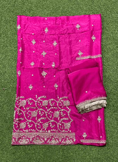 FS278 | Hot-Pink | Silk Suit | Party Wear | Wedding | Jaggo | Ring Ceremony | Festival | F99JFAA
