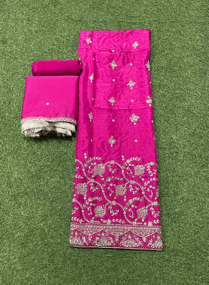 FS278 | Hot-Pink | Silk Suit | Party Wear | Wedding | Jaggo | Ring Ceremony | Festival | F99JFAA