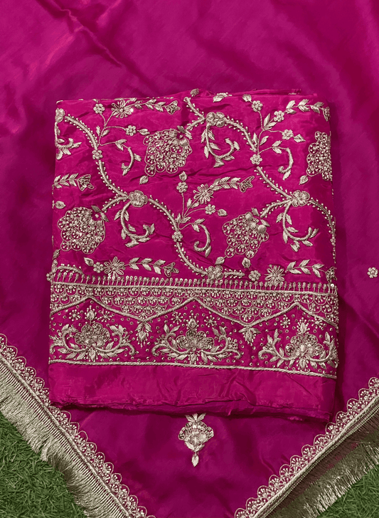 FS130 | Hot-Pink | Silk Suit | Party Wear | Wedding | Jaggo | Ring Ceremony | Festival | F99JFAA
