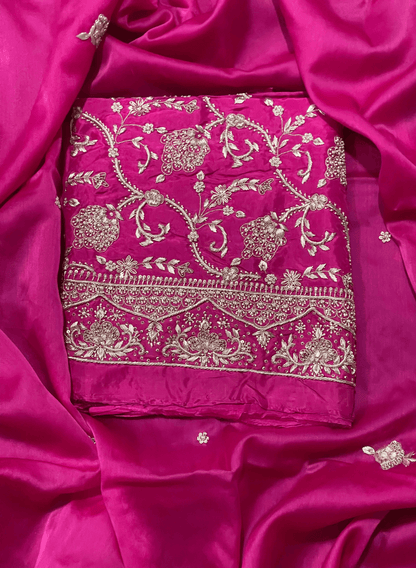 FS278 | Hot-Pink | Silk Suit | Party Wear | Wedding | Jaggo | Ring Ceremony | Festival | F99JFAA