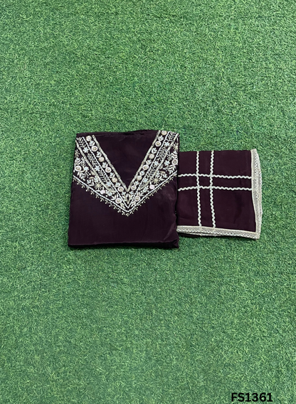 FS1361 | Red | Crepe Suit | Party Wear | Wedding | Ring Ceremony | Festival