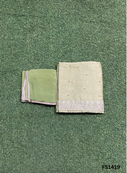 FS1419 | Rust | Banarasi Silk Suit | Party Wear | Wedding | Jaggo | Ring Ceremony | Festival