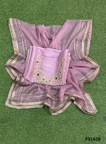 FS1428 | Laveder| Glass Shimmer Suit | Party Wear | Wedding | Jaggo | Ring Ceremony | Festival