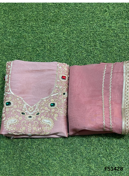 FS1428 | Laveder| Glass Shimmer Suit | Party Wear | Wedding | Jaggo | Ring Ceremony | Festival