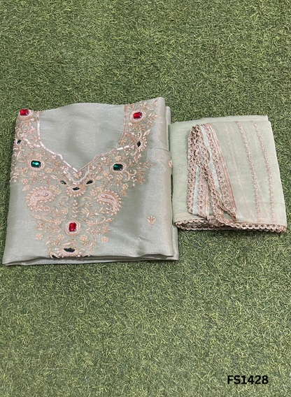 FS1428 | Laveder| Glass Shimmer Suit | Party Wear | Wedding | Jaggo | Ring Ceremony | Festival