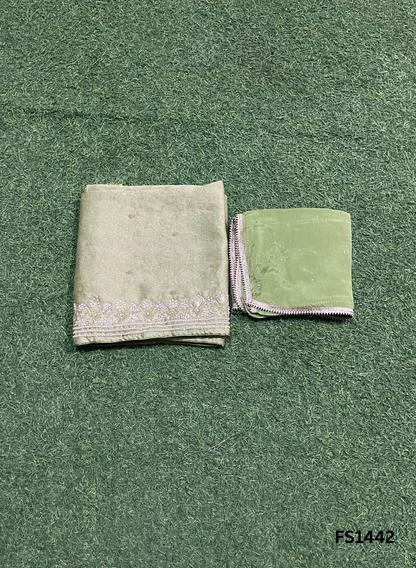 FS1442| Rust | Banarasi Silk Suit| Party Wear | Wedding | Jaggo | Ring Ceremony | Festival