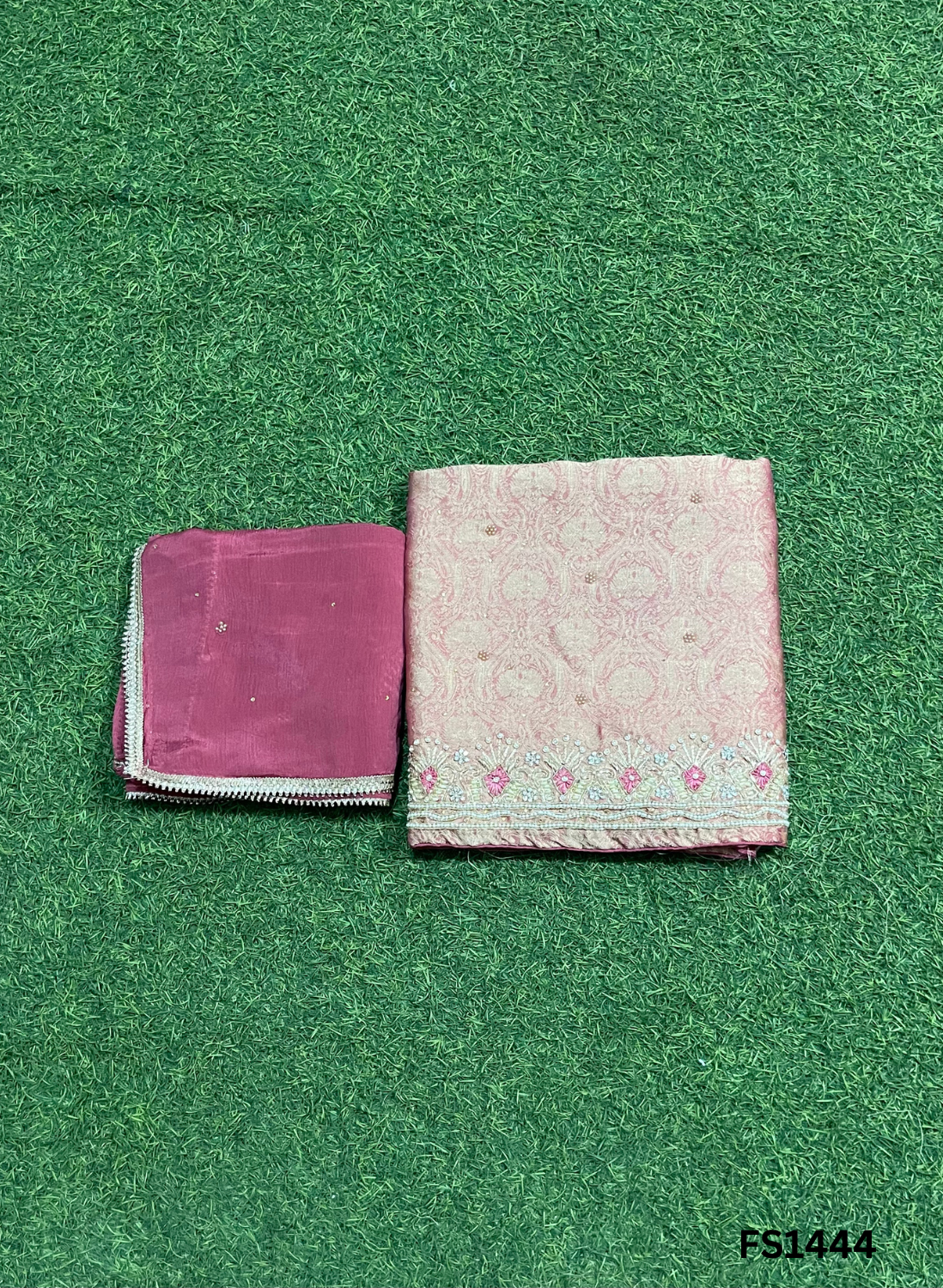 FS1444 | Mehandi green | Banarasi Silk Suit | Party Wear | Wedding | Jaggo | Ring Ceremony | Festival