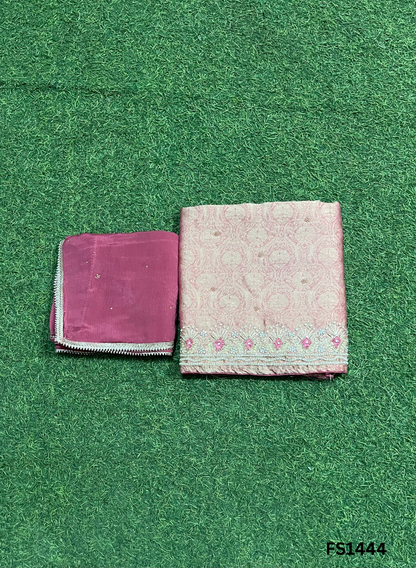 FS1444 | Mehandi green | Banarasi Silk Suit | Party Wear | Wedding | Jaggo | Ring Ceremony | Festival