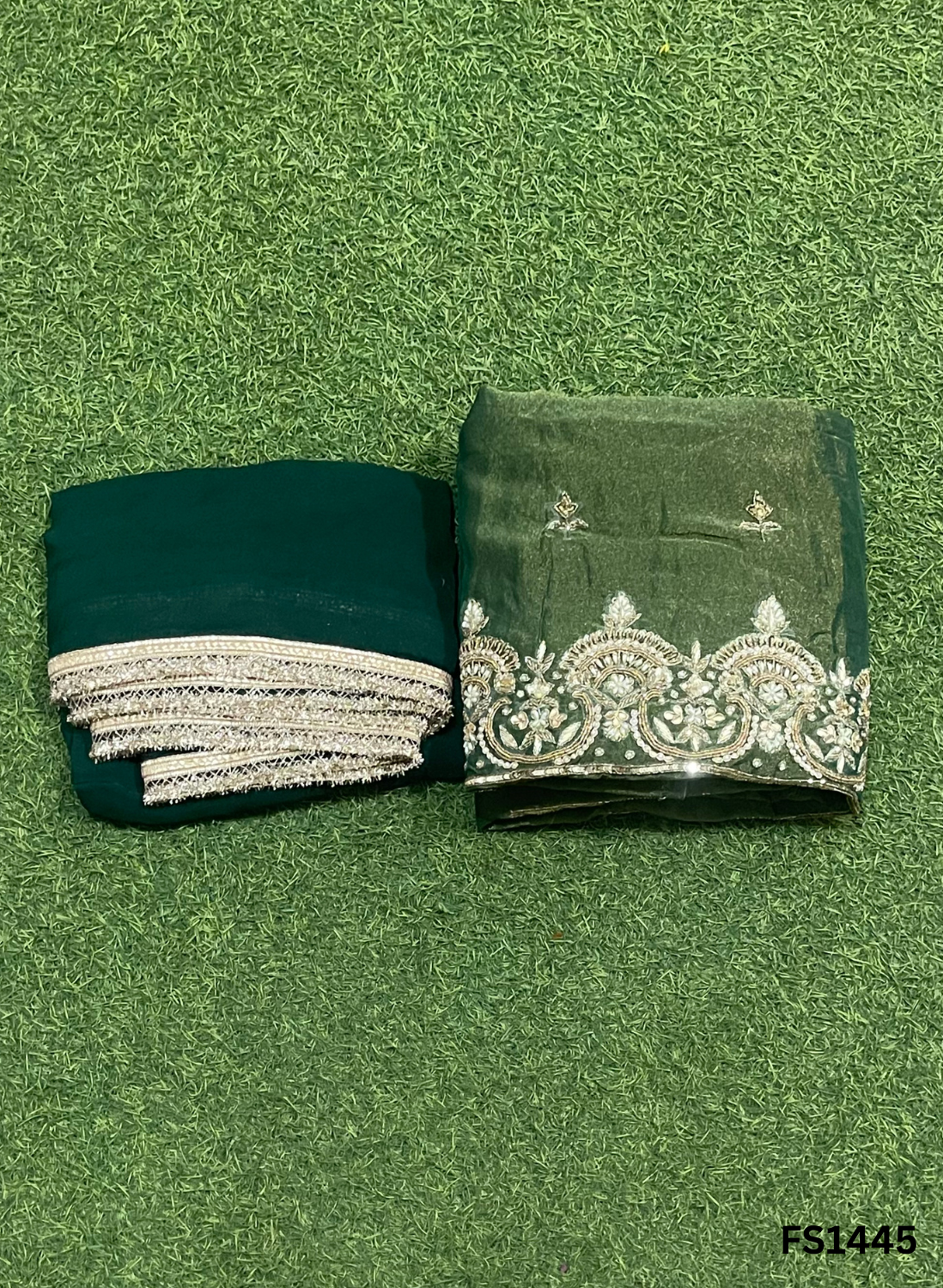 FS1445 | sky blue |Crepe | Party Wear | Wedding | Jaggo | Ring Ceremony | Festival