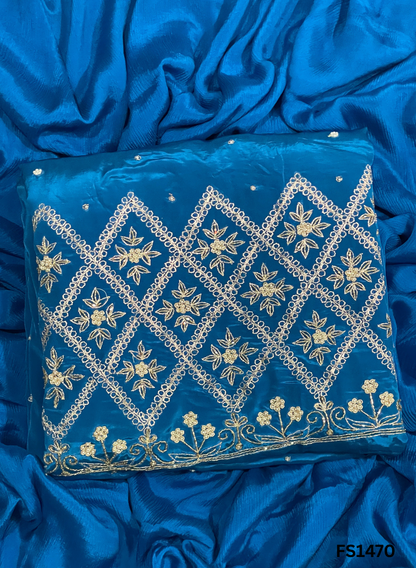 FS1470 | Feroji | Crepe | Party Wear | Wedding | Jaggo | Ring Ceremony | Festival