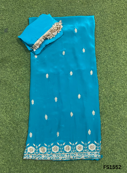 FS1552 | Feroji | Crepe | Party Wear | Wedding | Jaggo | Ring Ceremony | Festival