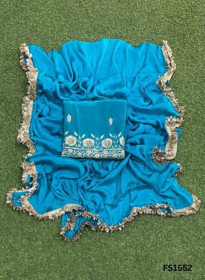 FS1552 | Feroji | Crepe | Party Wear | Wedding | Jaggo | Ring Ceremony | Festival