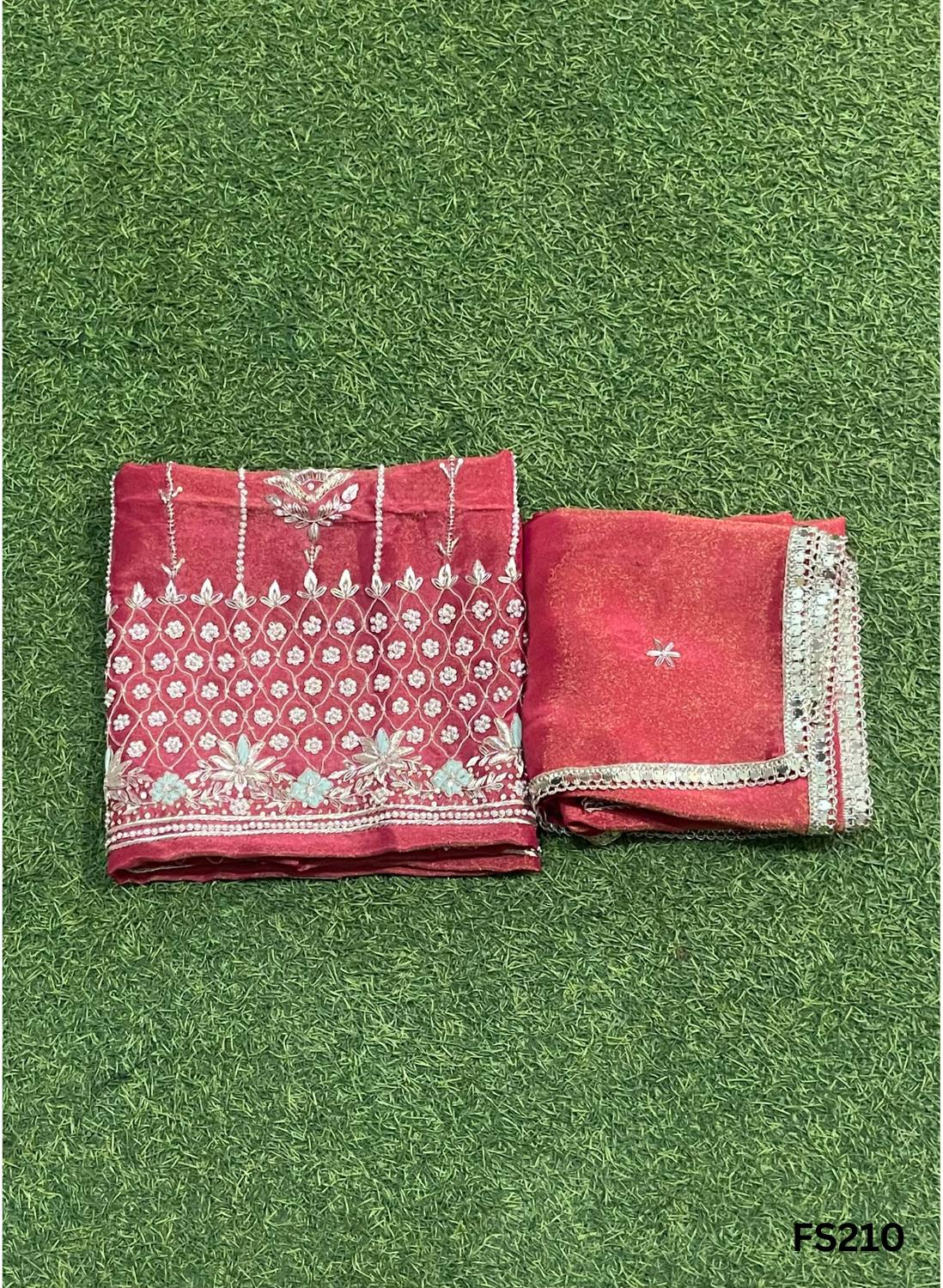 FS210 | Golden | Shimmer Suit | Party Wear | Wedding | Jaggo | Ring Ceremony | Festival