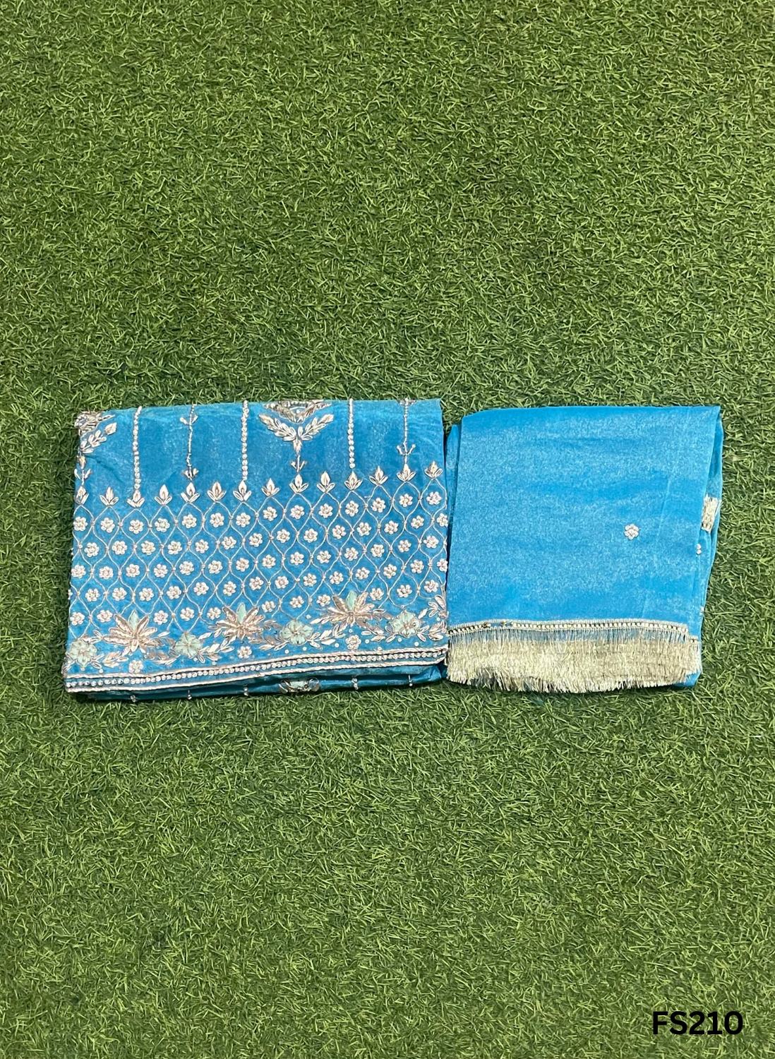 FS210 | Golden | Shimmer Suit | Party Wear | Wedding | Jaggo | Ring Ceremony | Festival